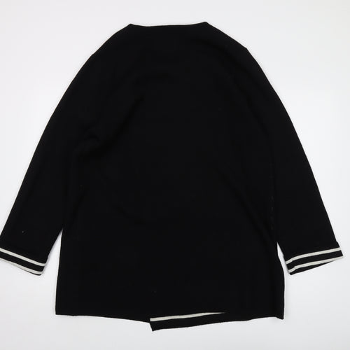 Centrigade Womens Black V-Neck Polyester Cardigan Jumper Size XL