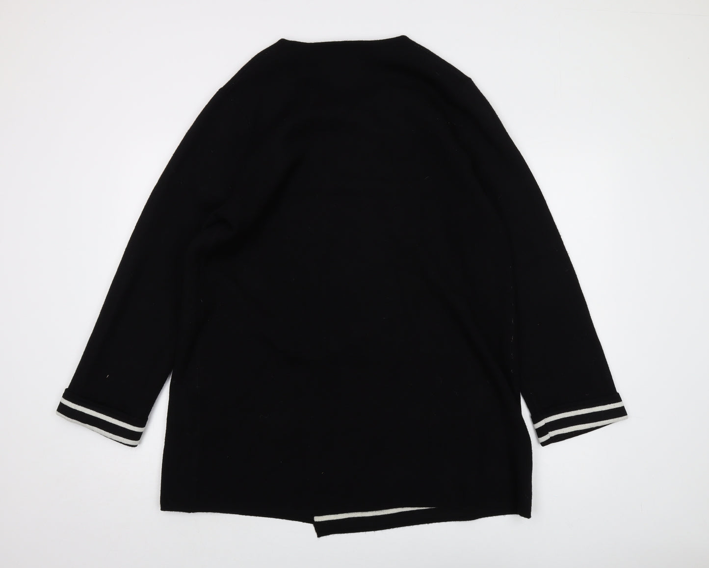 Centrigade Womens Black V-Neck Polyester Cardigan Jumper Size XL