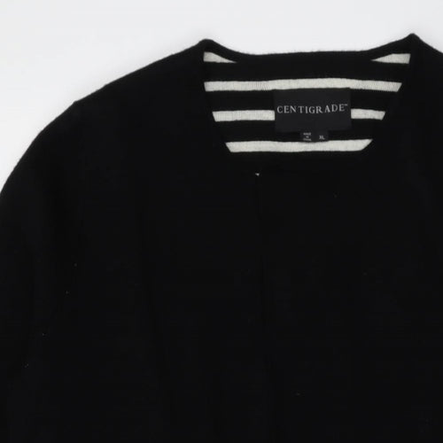 Centrigade Womens Black V-Neck Polyester Cardigan Jumper Size XL