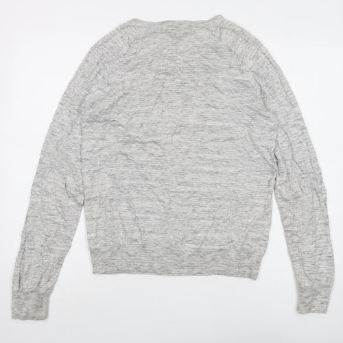 Gap Womens Grey Round Neck Cotton Pullover Jumper Size M
