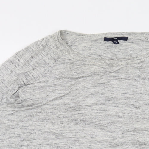 Gap Womens Grey Round Neck Cotton Pullover Jumper Size M