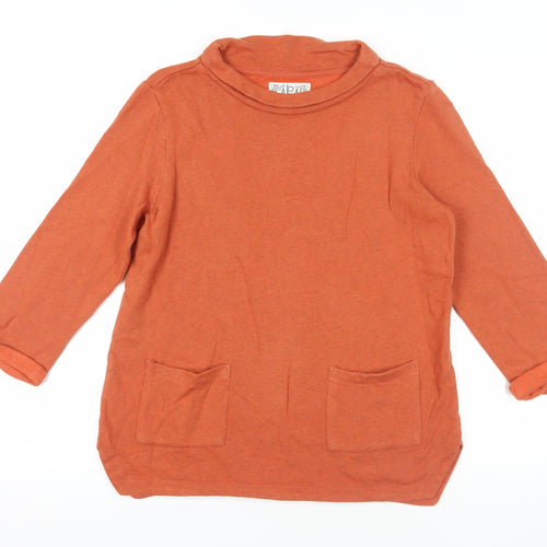 Seasalt Orange Cotton Tunic Sweatshirt Size 10