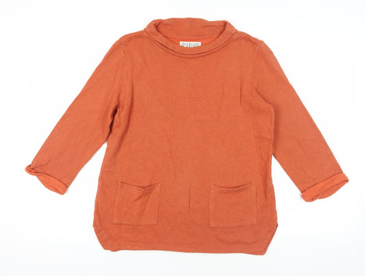 Seasalt Orange Cotton Tunic Sweatshirt Size 10