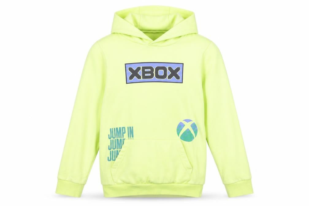 Front view of Xbox Green Pullover Hoodie for boys’, 12-13 years
