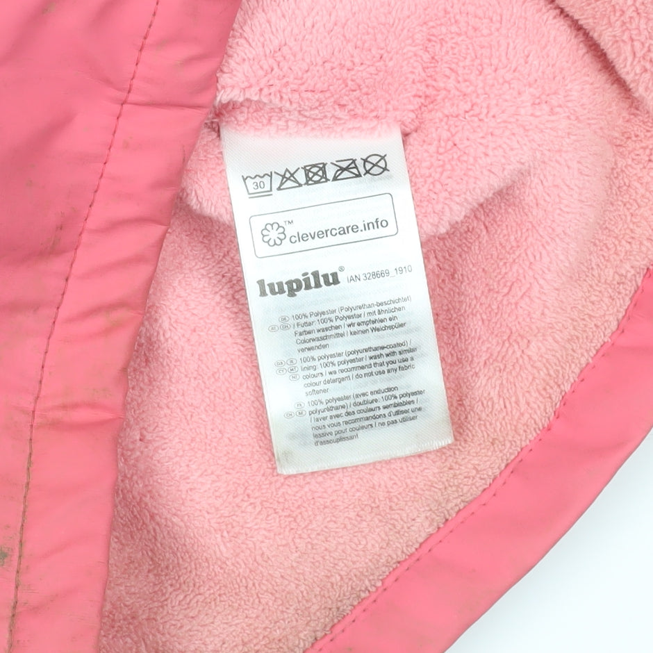 Lupilu Pink Waterproof Rain Coat for Girls 2-3 Years