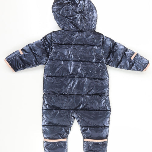 Michael Kors Blue Unisex Baby Snowsuit 3-6M