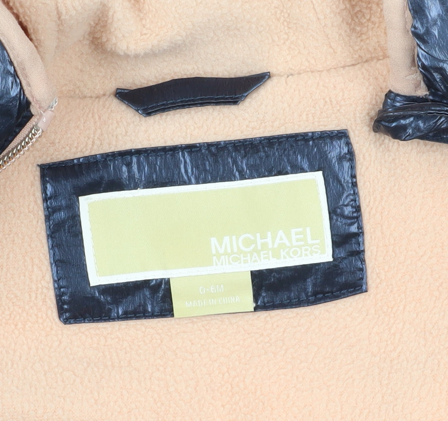 Michael Kors Blue Unisex Baby Snowsuit 3-6M