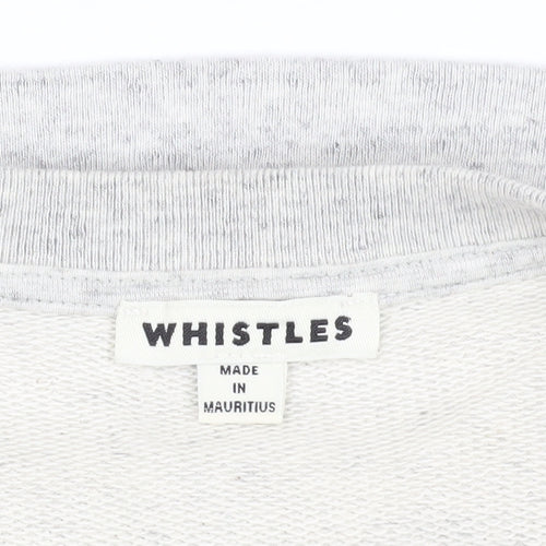 Whistles Grey Logo Pullover Sweatshirt Women