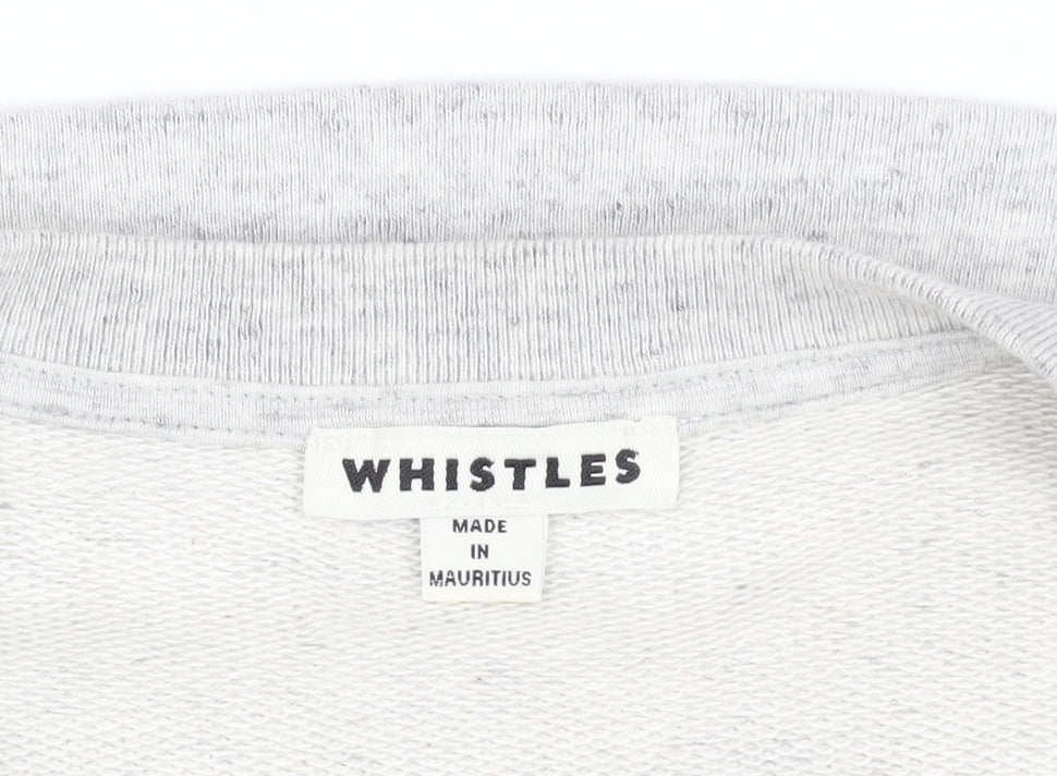 Whistles Grey Logo Pullover Sweatshirt Women