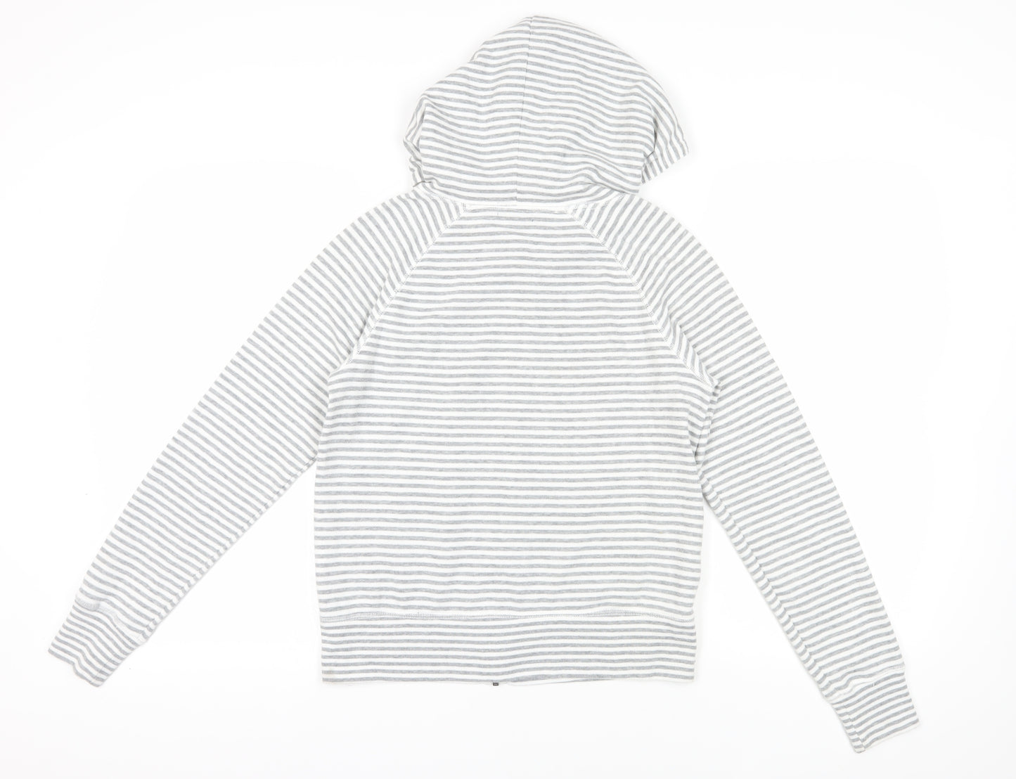 GAP Grey Striped Full Zip Women's Hoodie - Size S