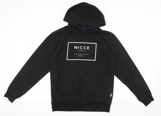 Nicce Black Logo Pullover Hoodie - Medium Men's