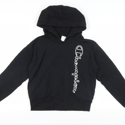 Champion Black Pullover Hoodie, S - Unisex Adults