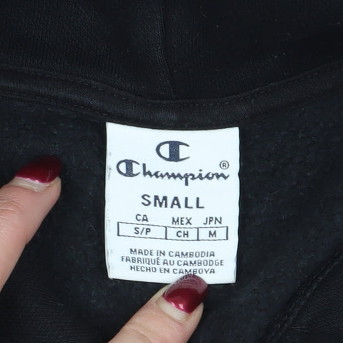 Champion Black Pullover Hoodie, S - Unisex Adults