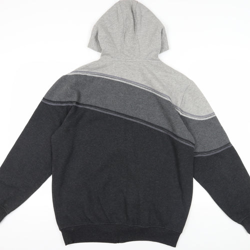 Le Coq Sportif Grey Full Zip Hoodie L - Logo Accents