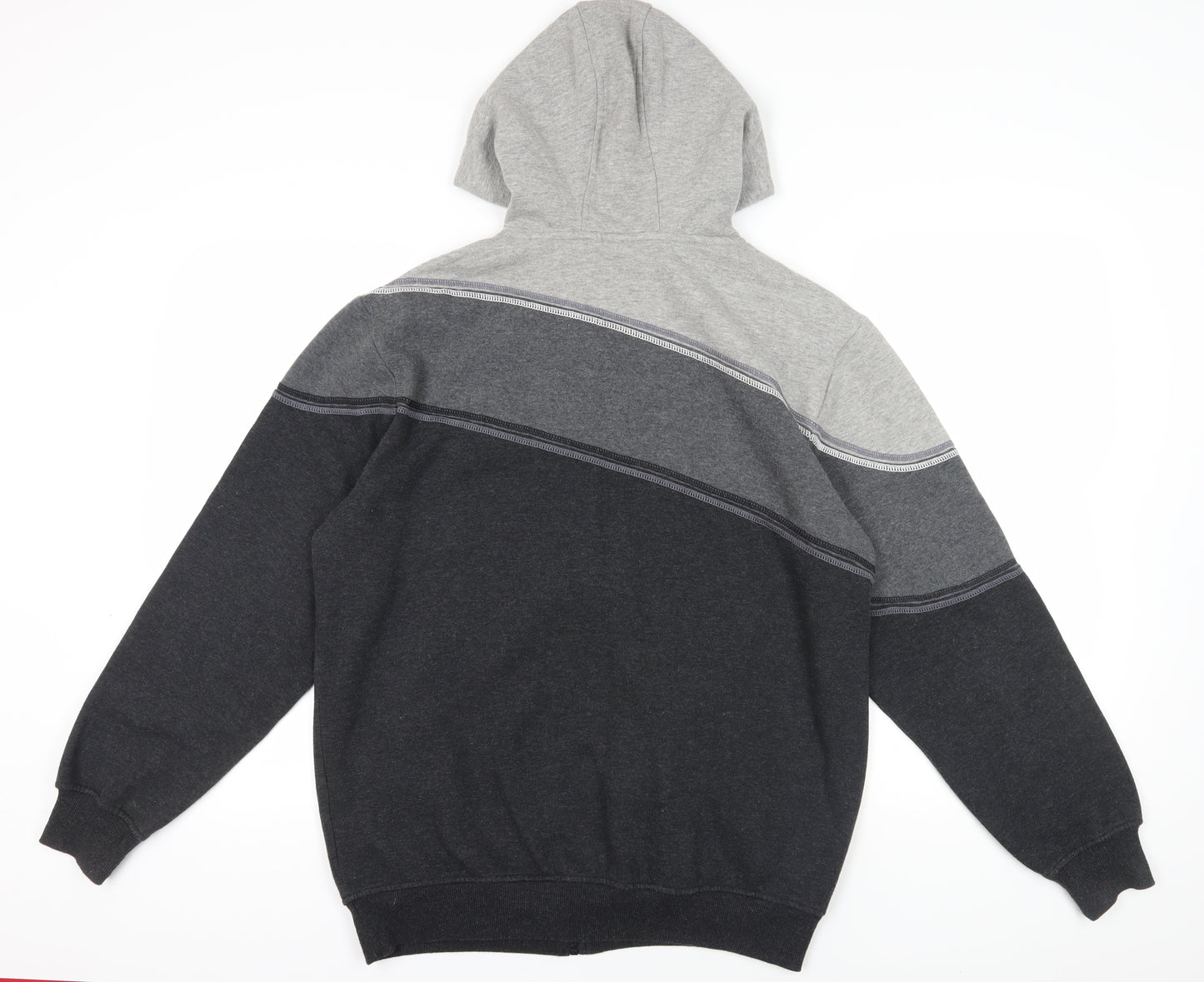 Le Coq Sportif Grey Full Zip Hoodie L - Logo Accents