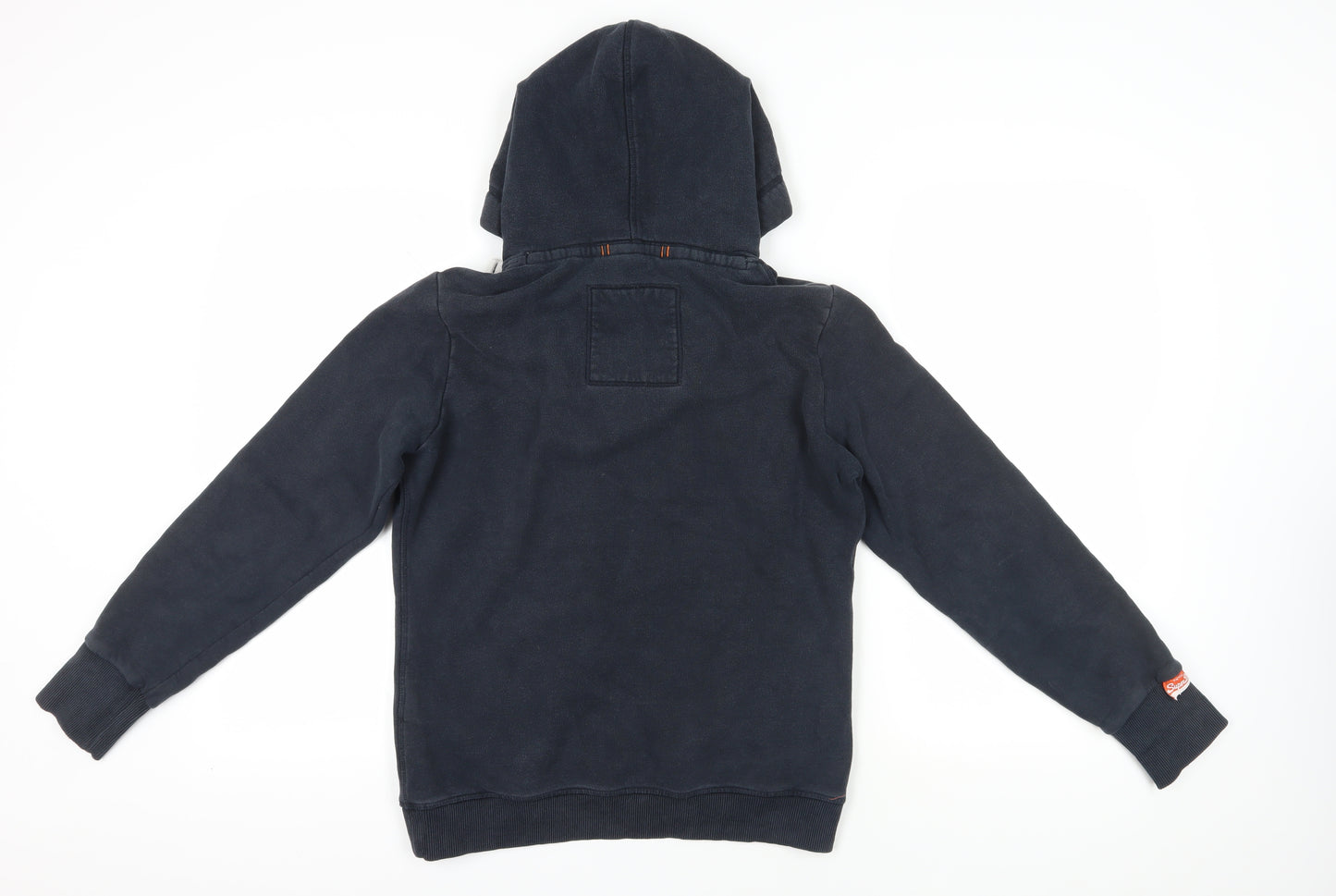 Superdry Blue Pullover Hoodie M with Logo Detail