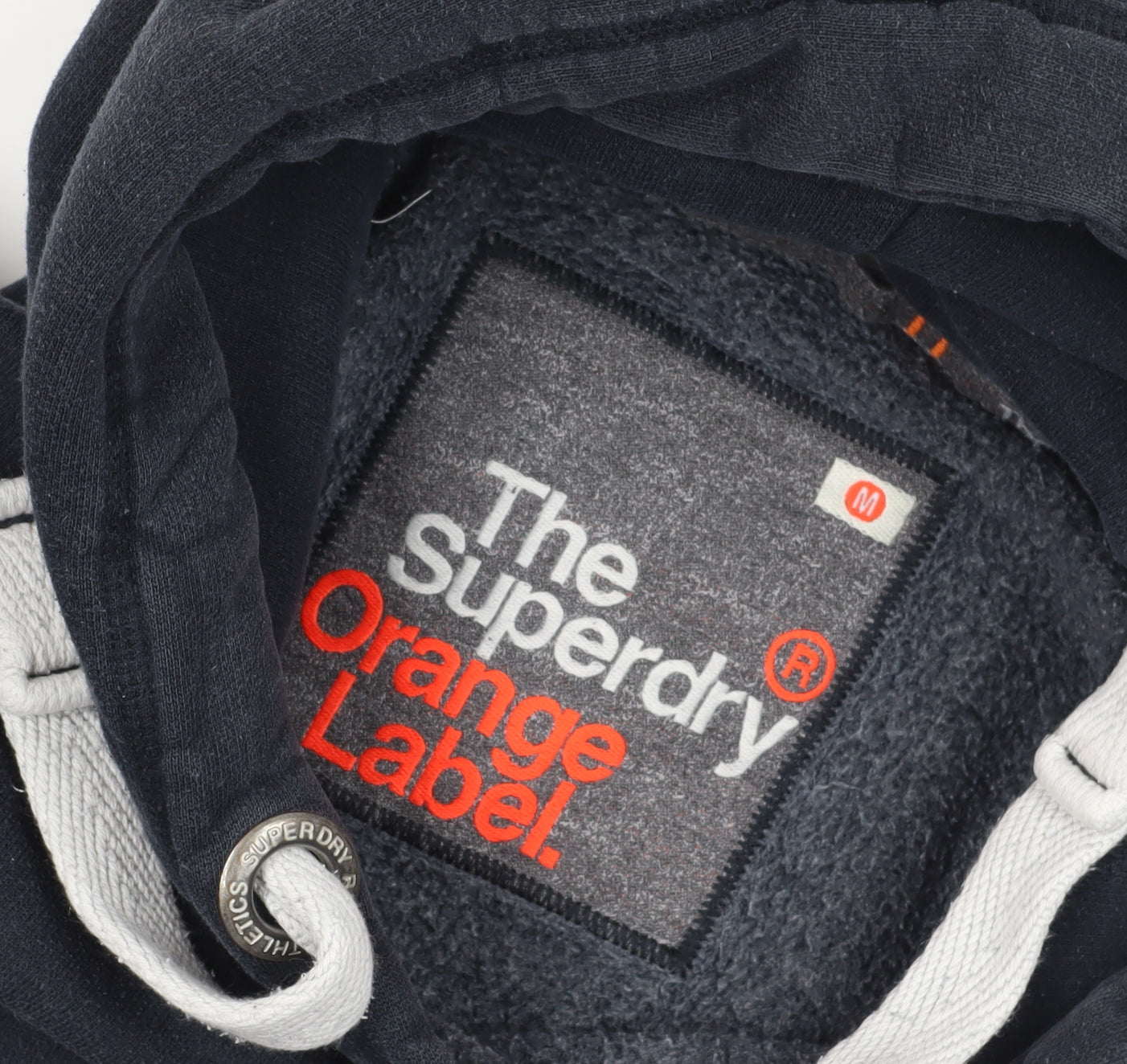 Superdry Blue Pullover Hoodie M with Logo Detail