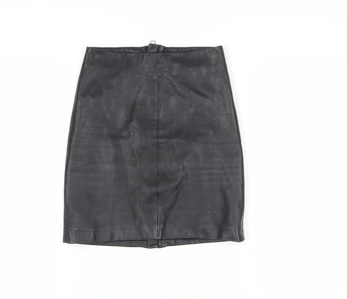 AllSaints Black Leather Pencil Skirt UK 6