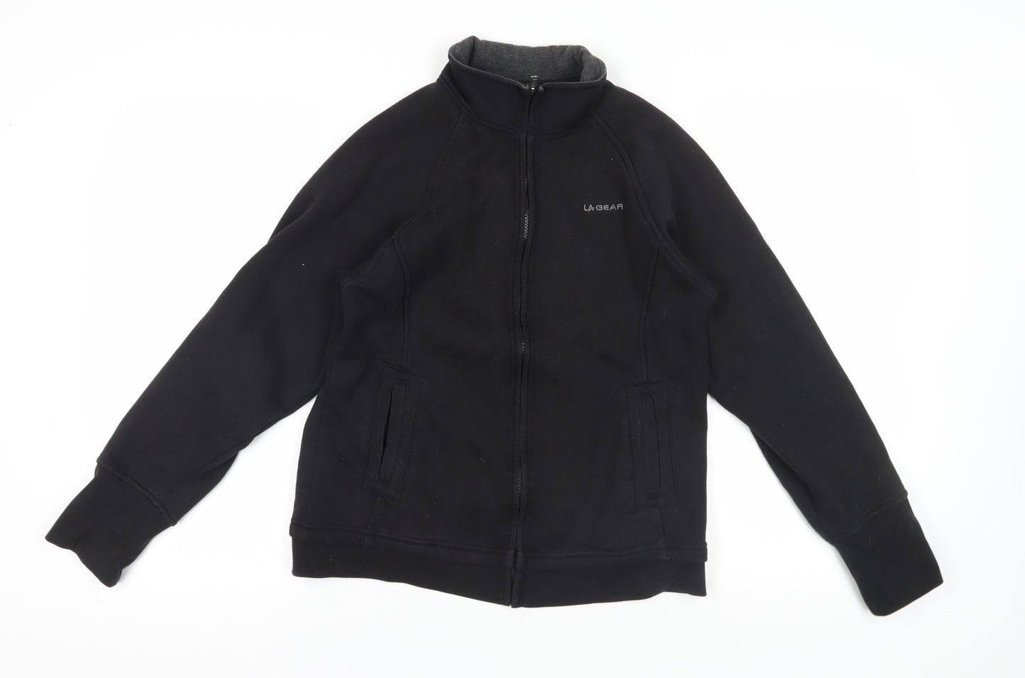 LA Gear Black Full Zip Sweatshirt Size 14