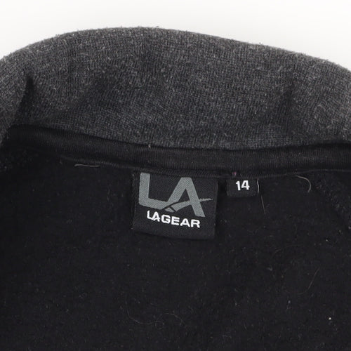 LA Gear Black Full Zip Sweatshirt Size 14