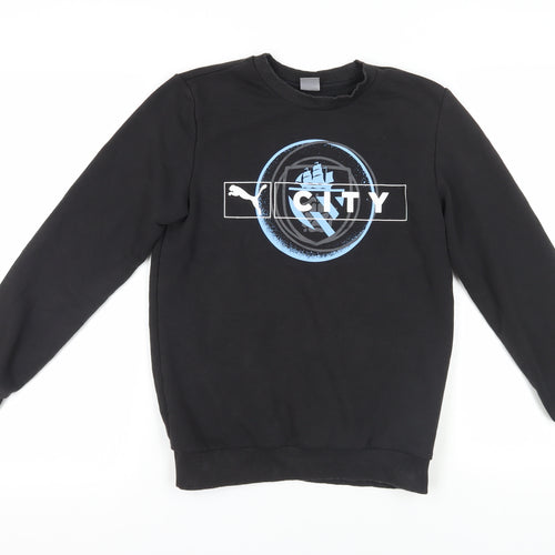 Puma Boys Black Logo Sweatshirt 13-14 Years