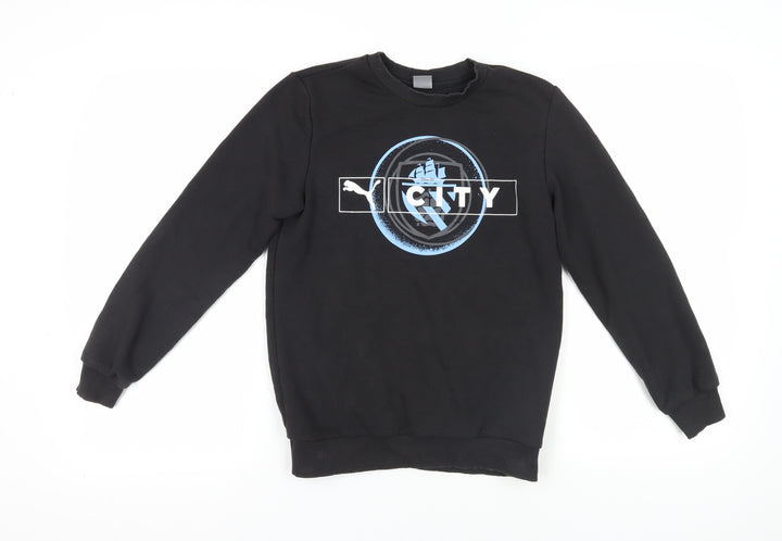 Puma Boys Black Logo Sweatshirt 13-14 Years