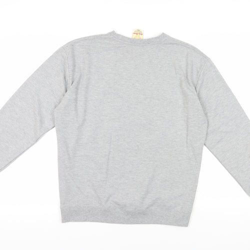 Grey Monkey Business Cartoon Graphic Sweatshirt, Size S