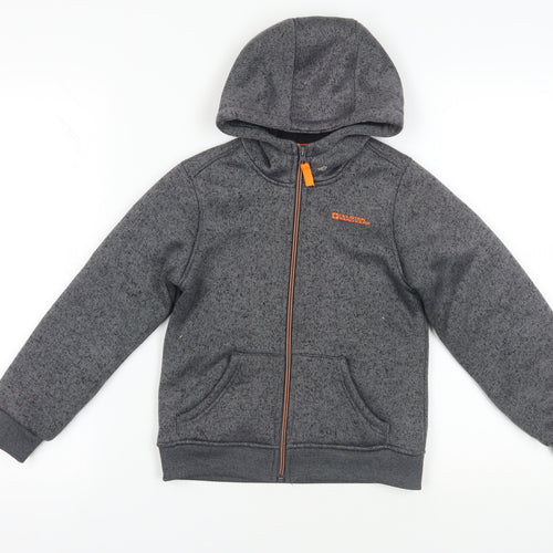Mountain Warehouse Grey Fleece Hoodie for Boys 7-8 Years