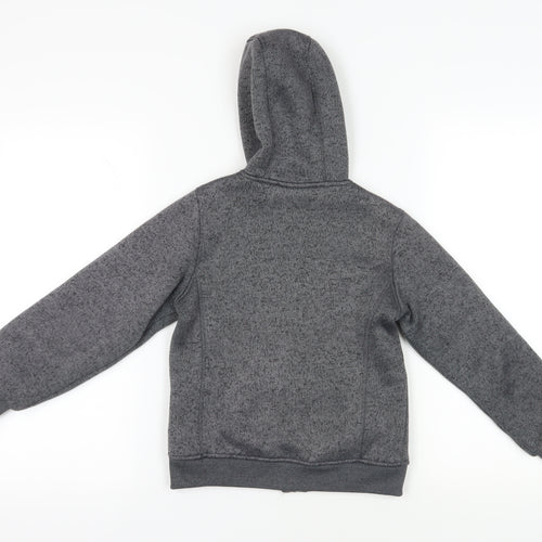 Mountain Warehouse Grey Fleece Hoodie for Boys 7-8 Years