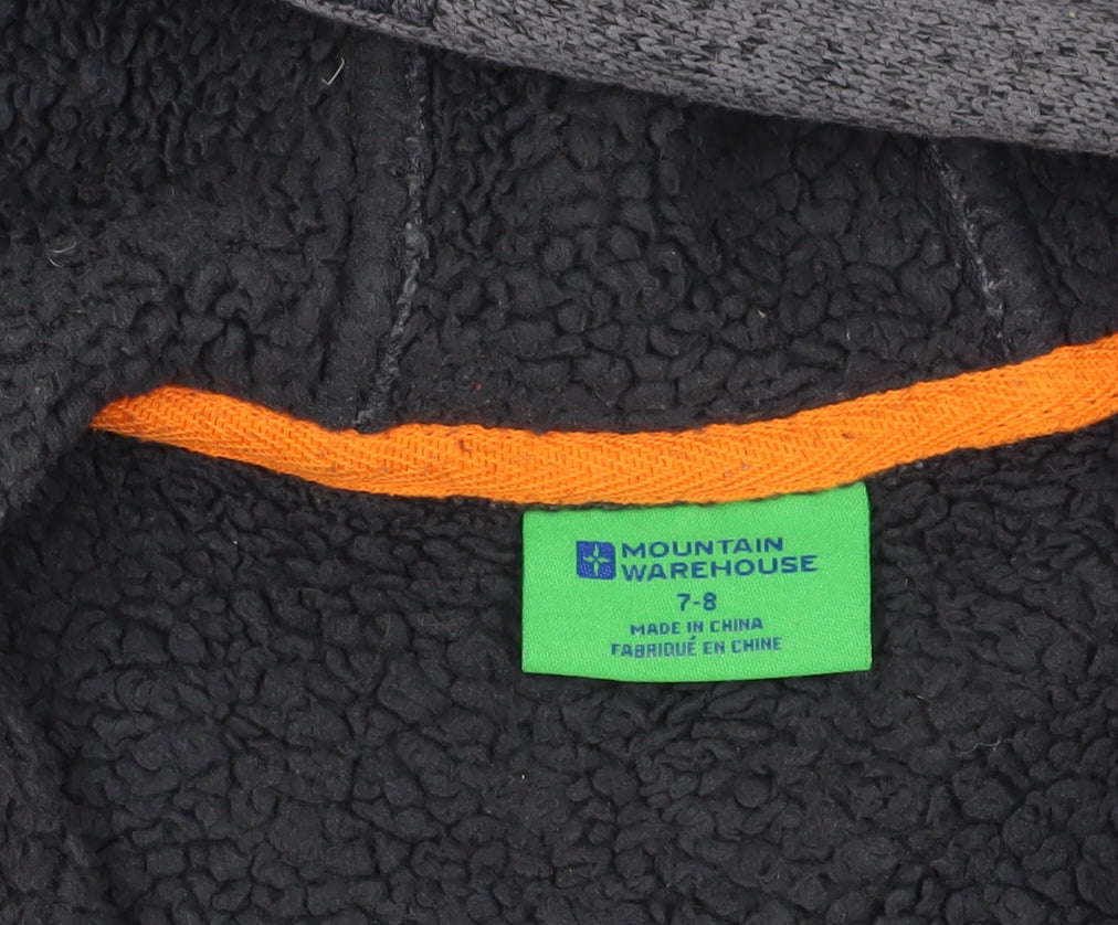 Mountain Warehouse Grey Fleece Hoodie for Boys 7-8 Years