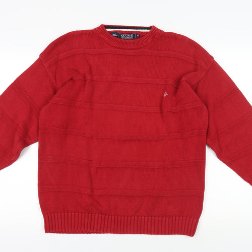 Maine New England Red Cotton Pullover Jumper M