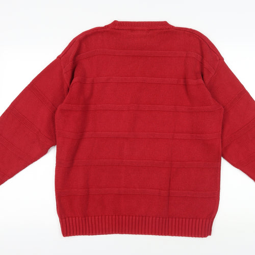 Maine New England Red Cotton Pullover Jumper M