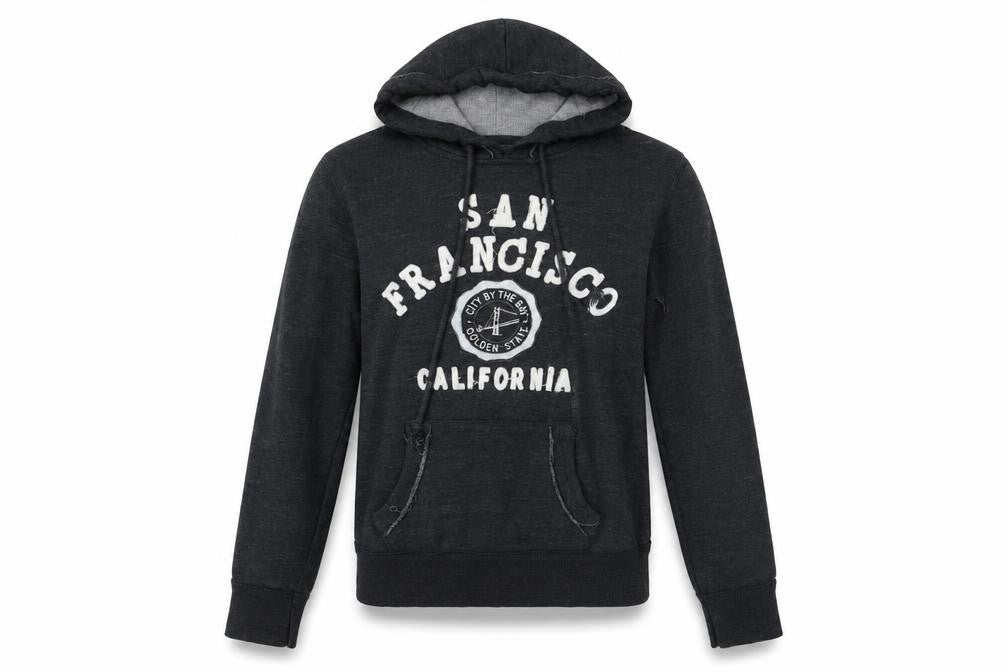 Front view of Urban Connection Black Pullover Hoodie, Large