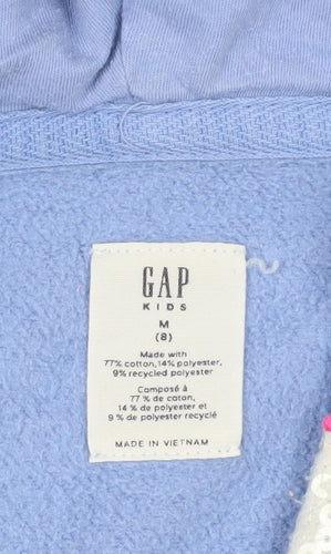 Gap Kids Blue Full Zip Hoodie - 8-9 Years