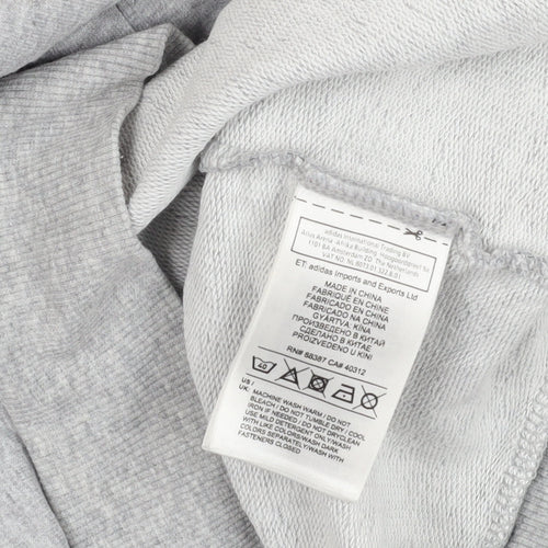 Adidas Grey Full Zip Hoodie 11-12 Years - Comfortable & Stylish