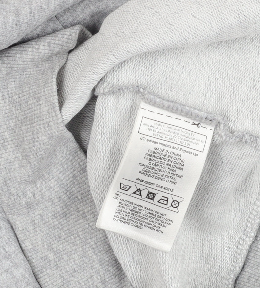 Adidas Grey Full Zip Hoodie 11-12 Years - Comfortable & Stylish