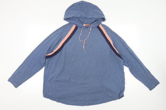 Boden Blue Hooded Pullover Hoodie Size 20