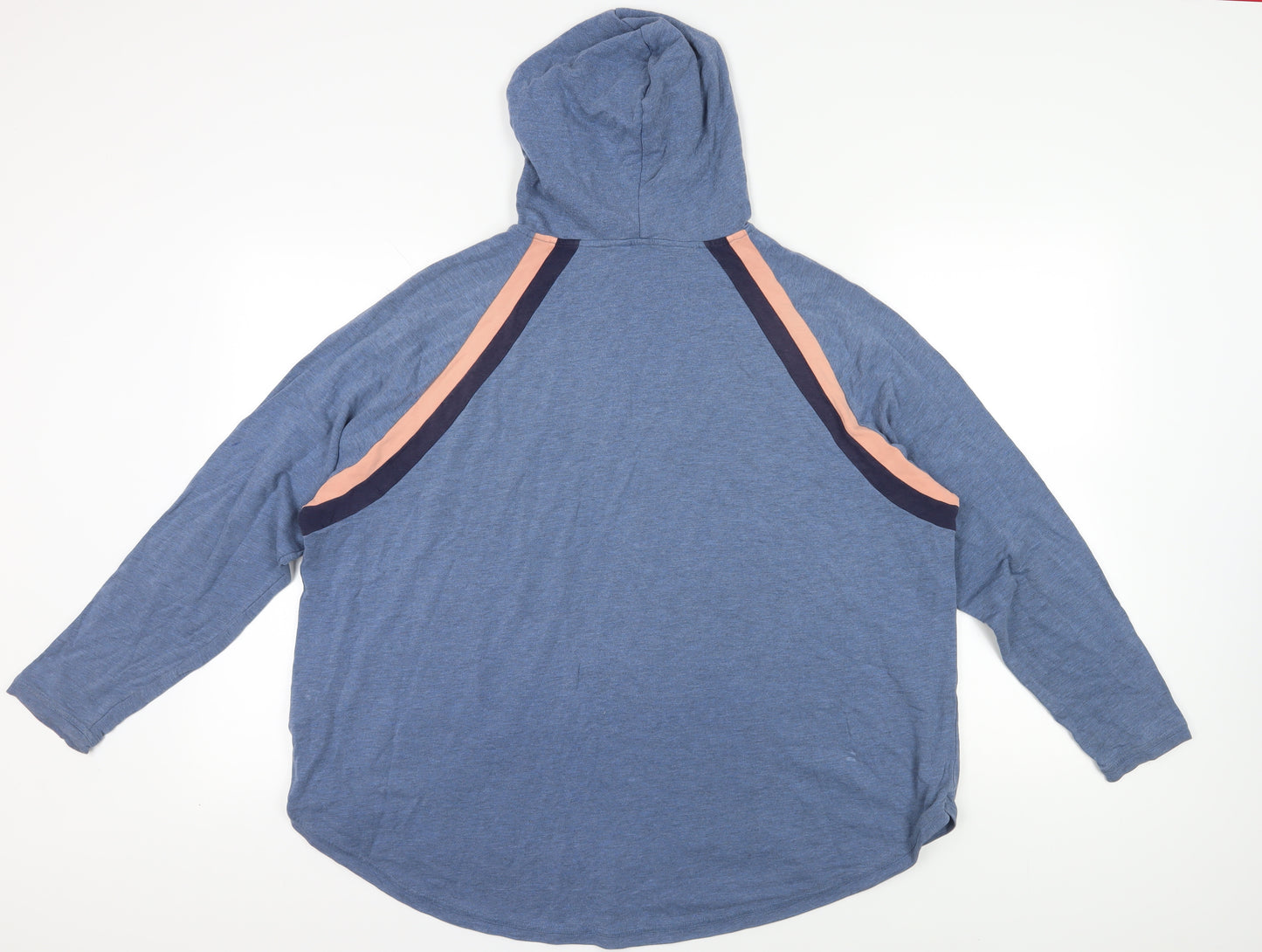 Boden Blue Hooded Pullover Hoodie Size 20