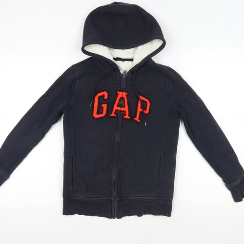 GAP Blue XS Full Zip Hooded Cotton Women's Hoodie
