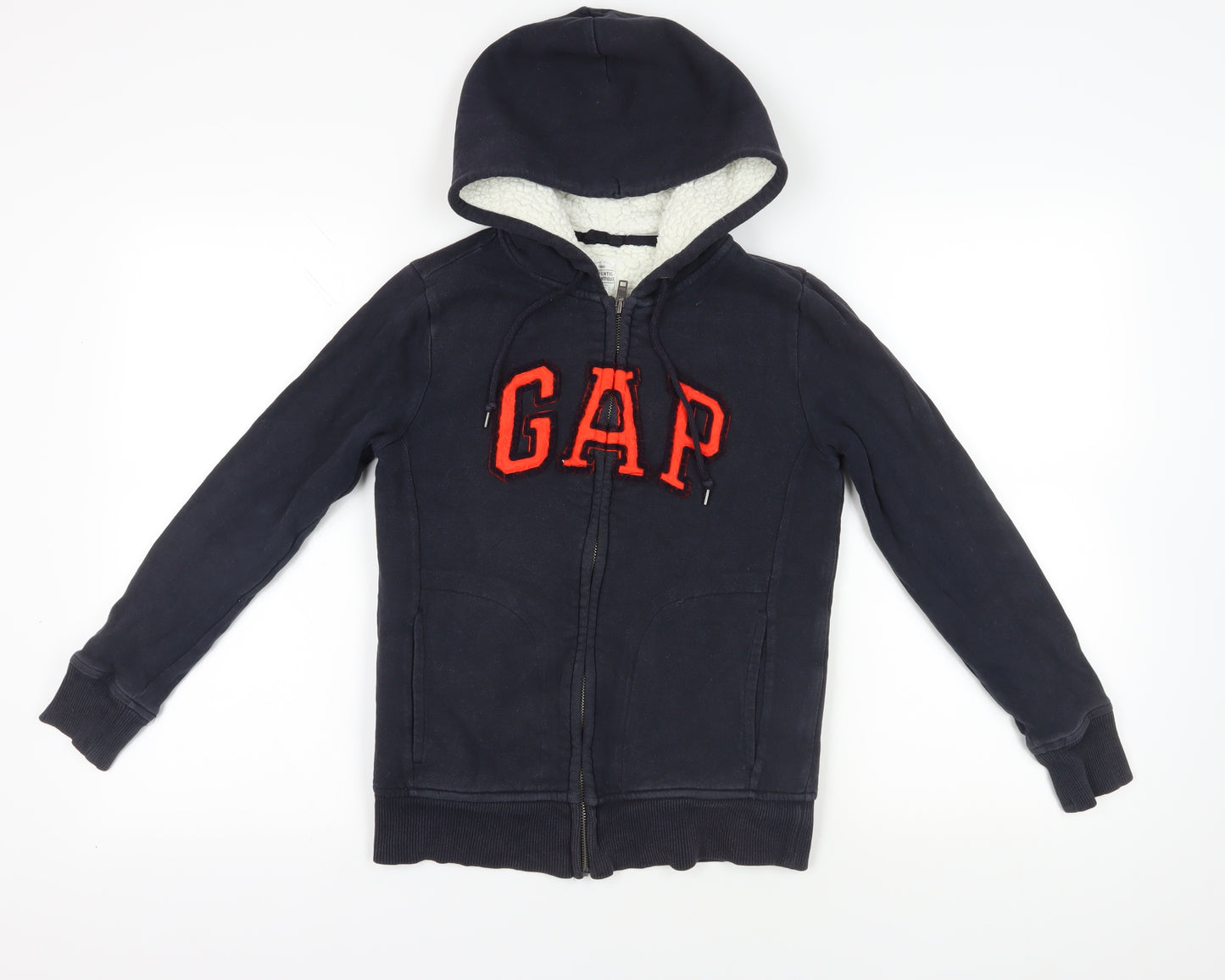 GAP Blue XS Full Zip Hooded Cotton Women's Hoodie