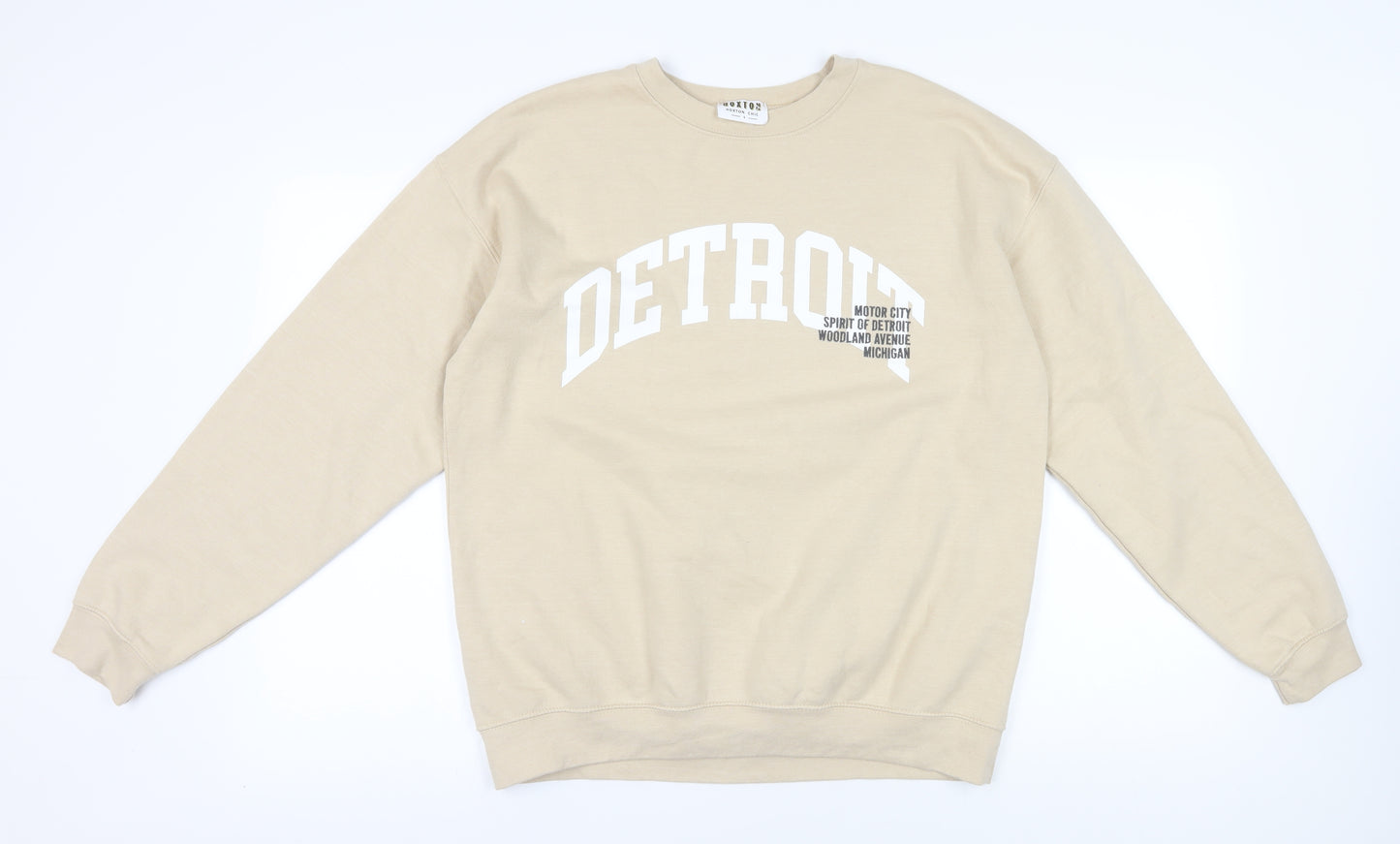 Hoxton Beige Pullover Sweatshirt L - Casual City Style