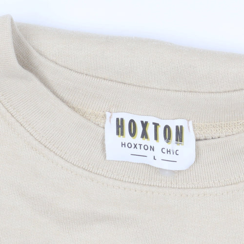 Hoxton Beige Pullover Sweatshirt L - Casual City Style