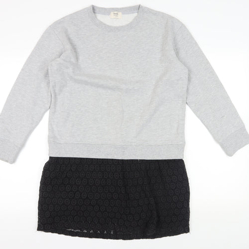 Hush Grey Black Sweatshirt Size 12