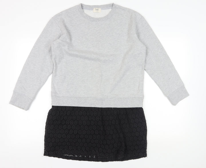 Hush Grey Black Sweatshirt Size 12
