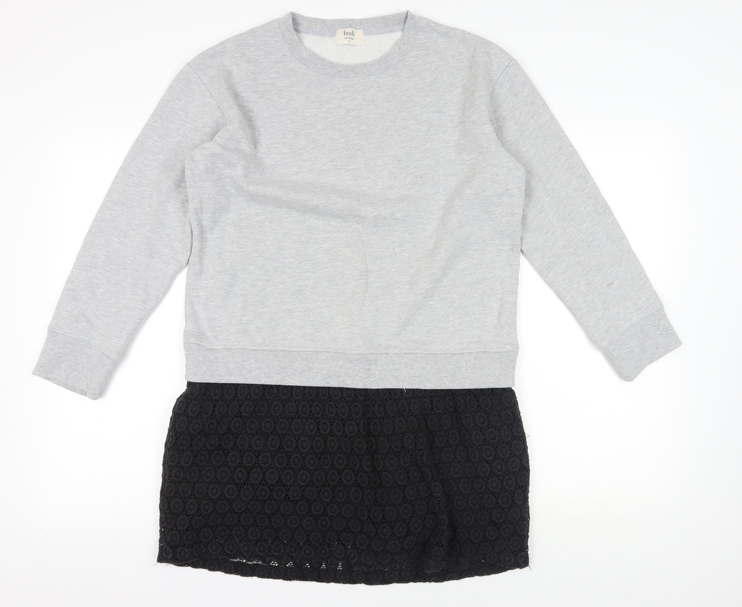 Hush Grey Black Sweatshirt Size 12