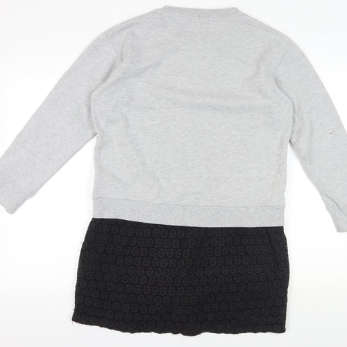 Hush Grey Black Sweatshirt Size 12
