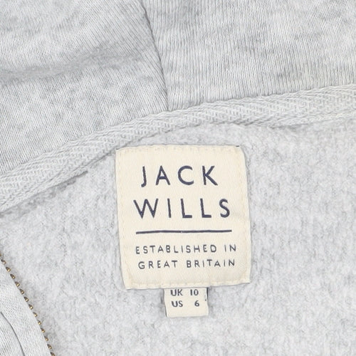 Jack Wills Grey Full Zip Hoodie Size 10