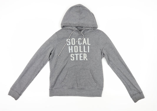 Hollister Grey Pullover Hoodie M Unisex Adults