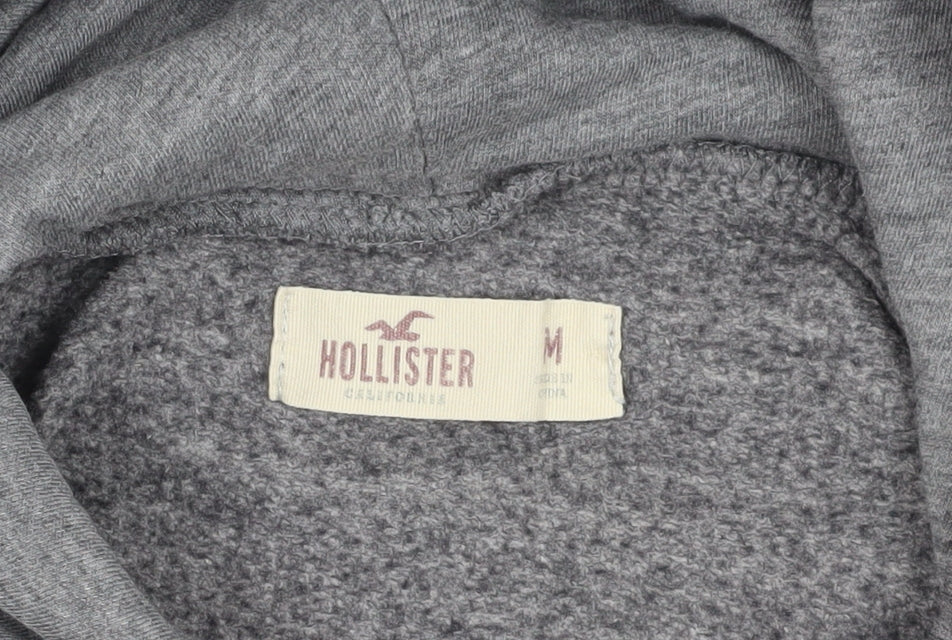 Hollister Grey Pullover Hoodie M Unisex Adults