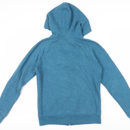 Jack Wills Blue Full Zip Hoodie, Unisex, Logo Accent